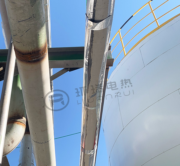 電伴熱帶應用于化工管道維溫安裝圖